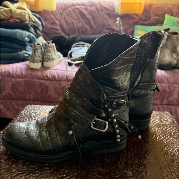 AS 98 sz 39 Crocodile Pattern Boots super rare - Picture 3 of 9